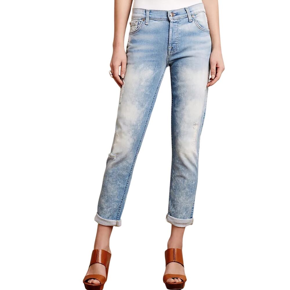 7 For All Mankind Josefina Skinny Boyfriend Jeans Size 30